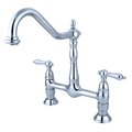 Kingston Brass KS1171AL Heritage Bridge Kitchen Faucet, Polished Chrome KS1171AL